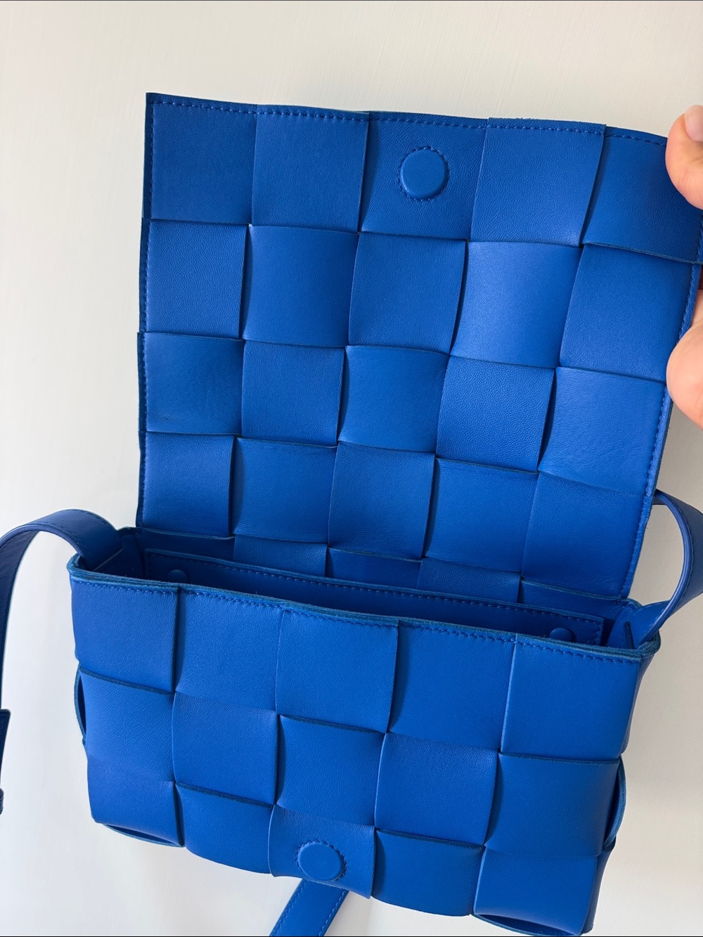 Bottega Veneta Deep Blue Intrecciato Shoulder Crossbody Bag